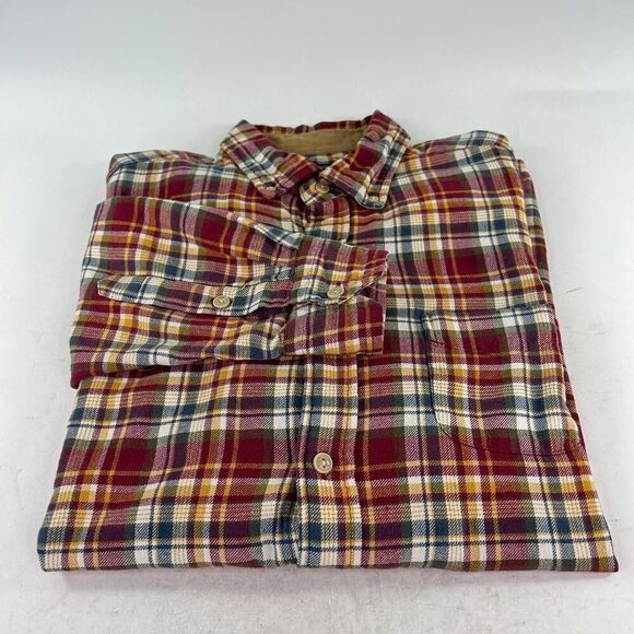 Cremieux Classics Dress Shirt Mens Size XL Red Plaid Long Sleeve - Picture 2 of 13